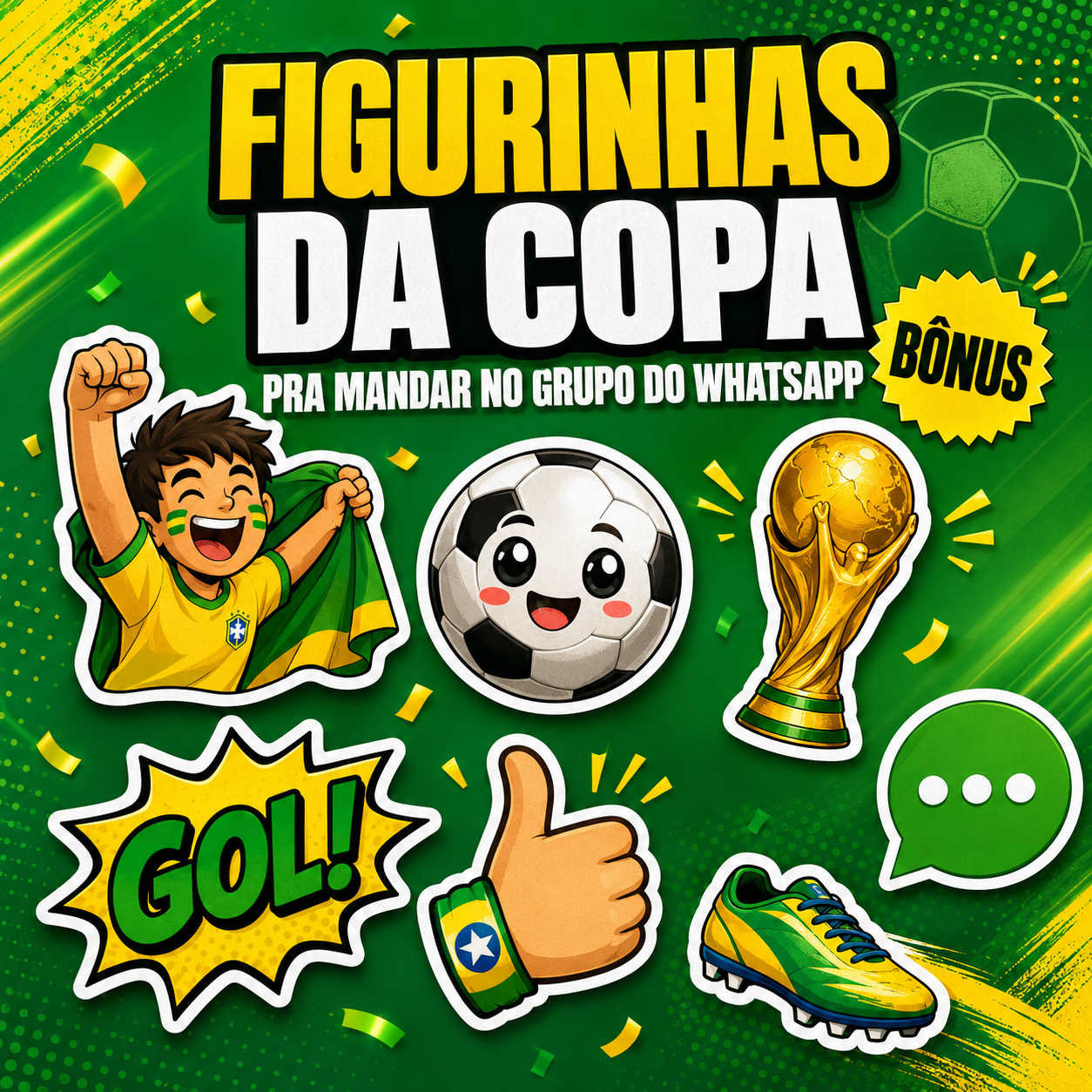 Pack de figurinhas da Copa pro WhatsApp