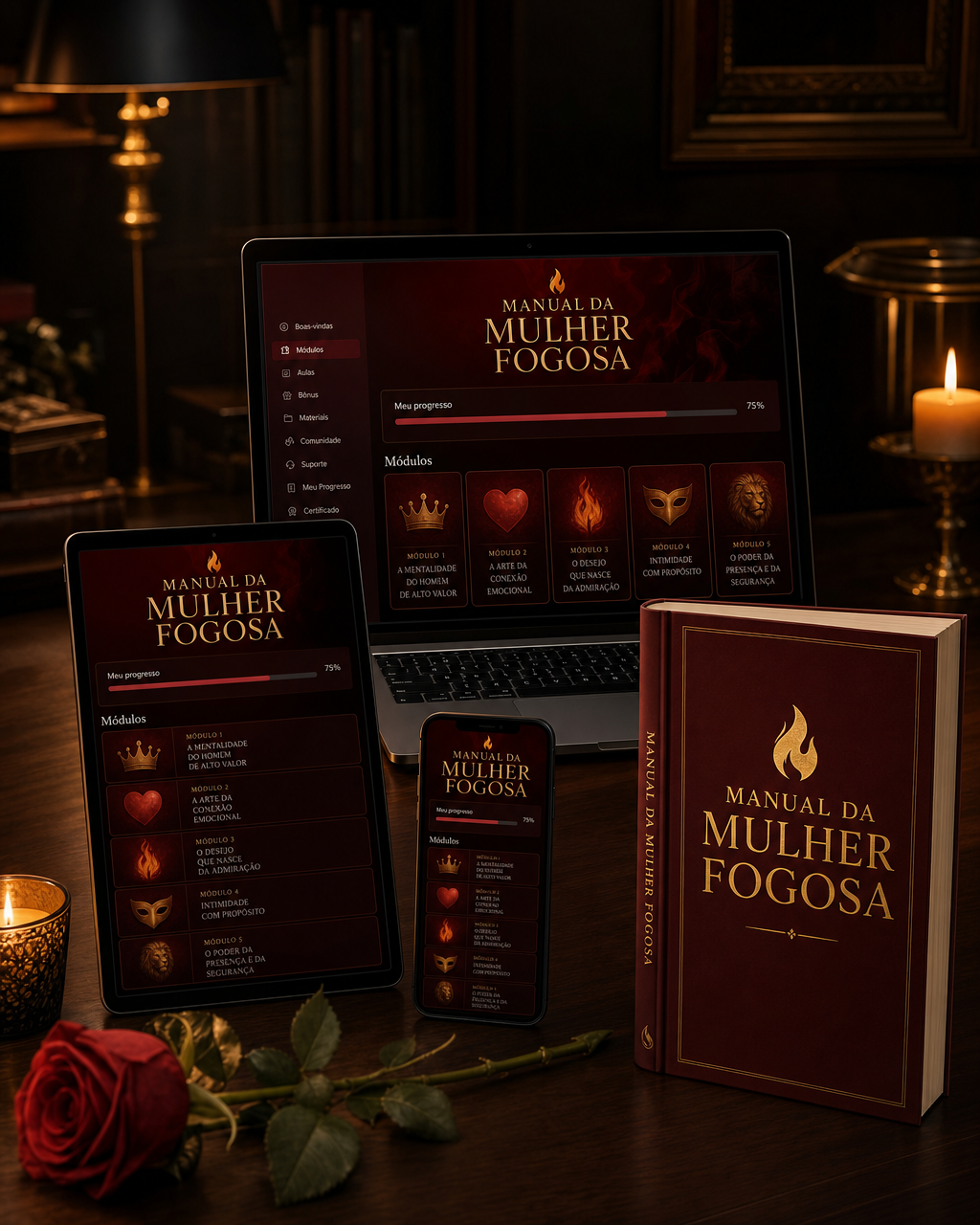 Manual da Mulher Fogosa — área de membros e e-book