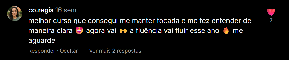 Depoimento de aluna