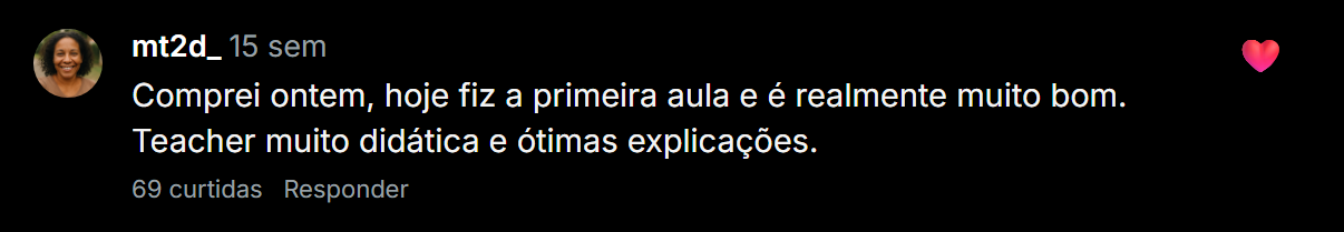 Depoimento de aluna