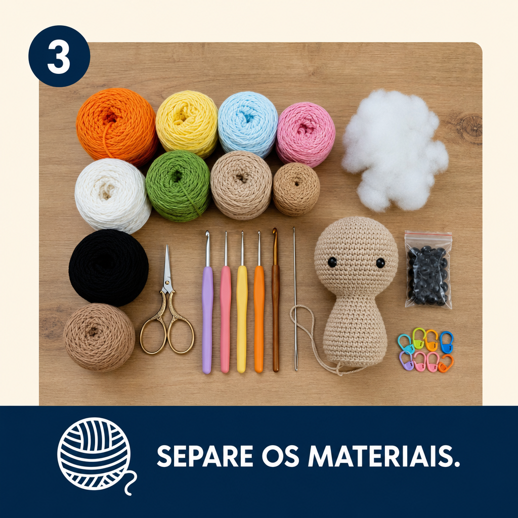 Separe os materiais