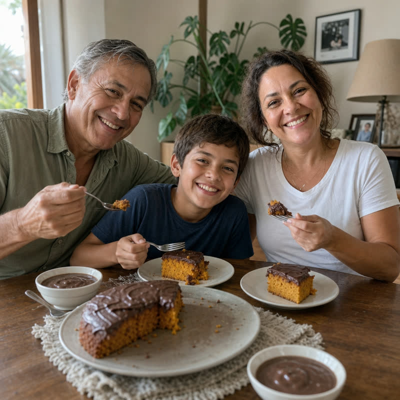 Chef Helena com a família